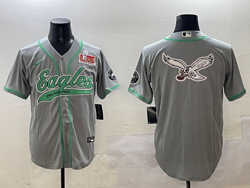 Men Philadelphia Eagles Blank Grey Jointly Name 2025 Nike Limited NFL Jersey style 12->philadelphia eagles->NFL Jersey